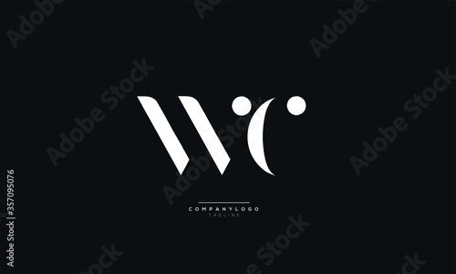WC Letter Logo Alphabet Design Icon Vector Symbol