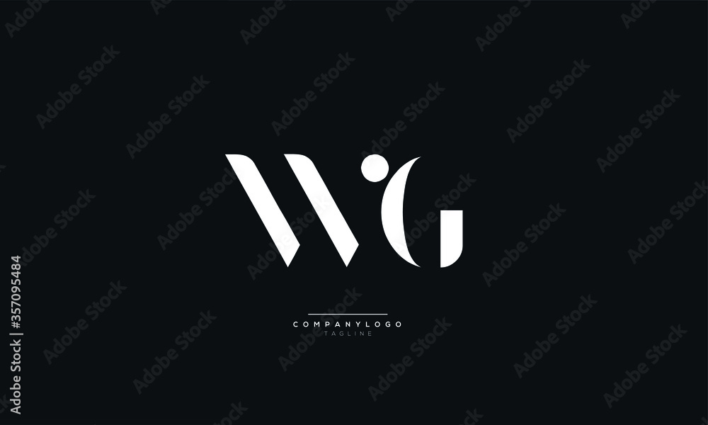 WG Letter Logo Alphabet Design Icon Vector Symbol WG Letter Logo Alphabet Design Icon Vector Symbol