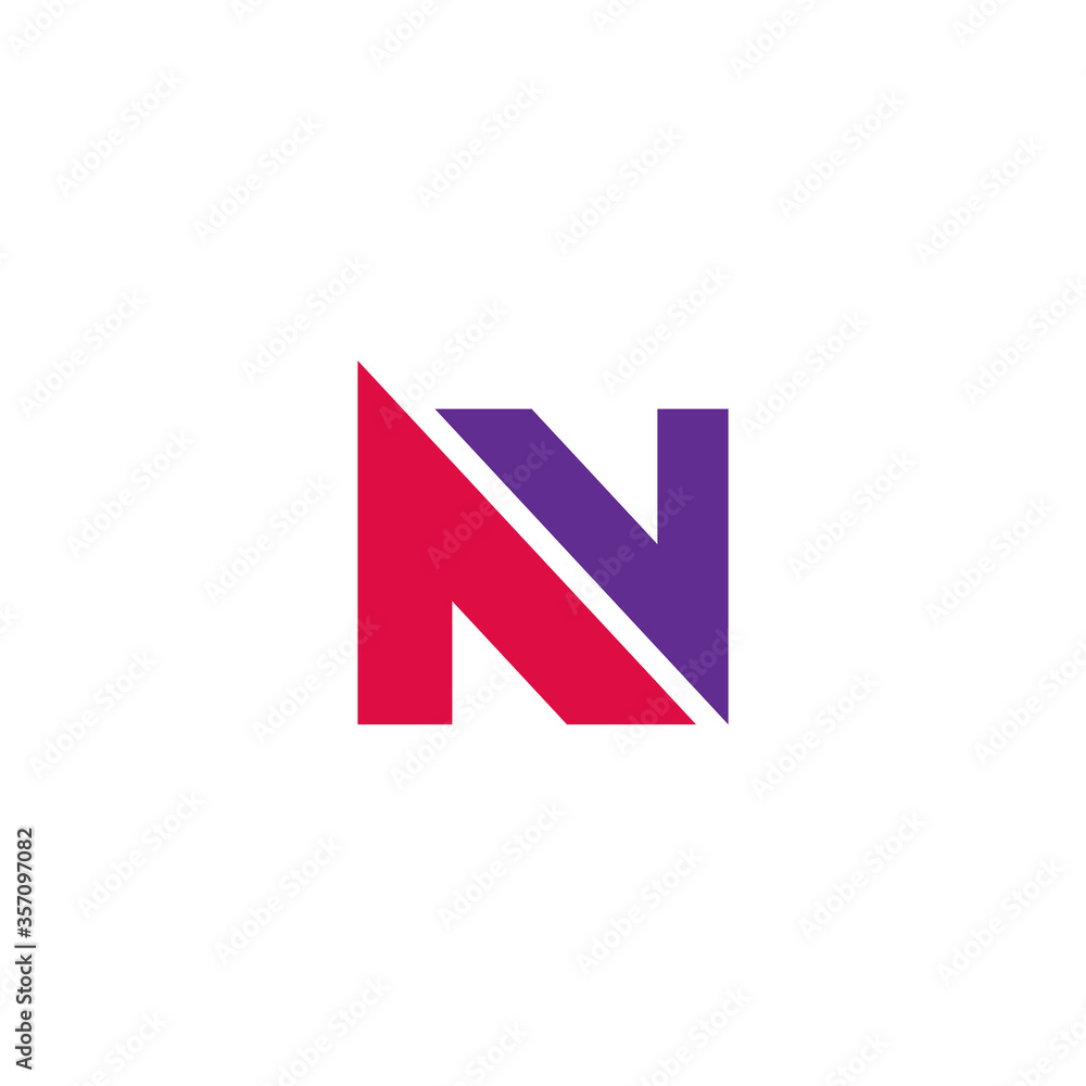 initial letter N logo, line art style design and template initial letter N logo, line art style design and template