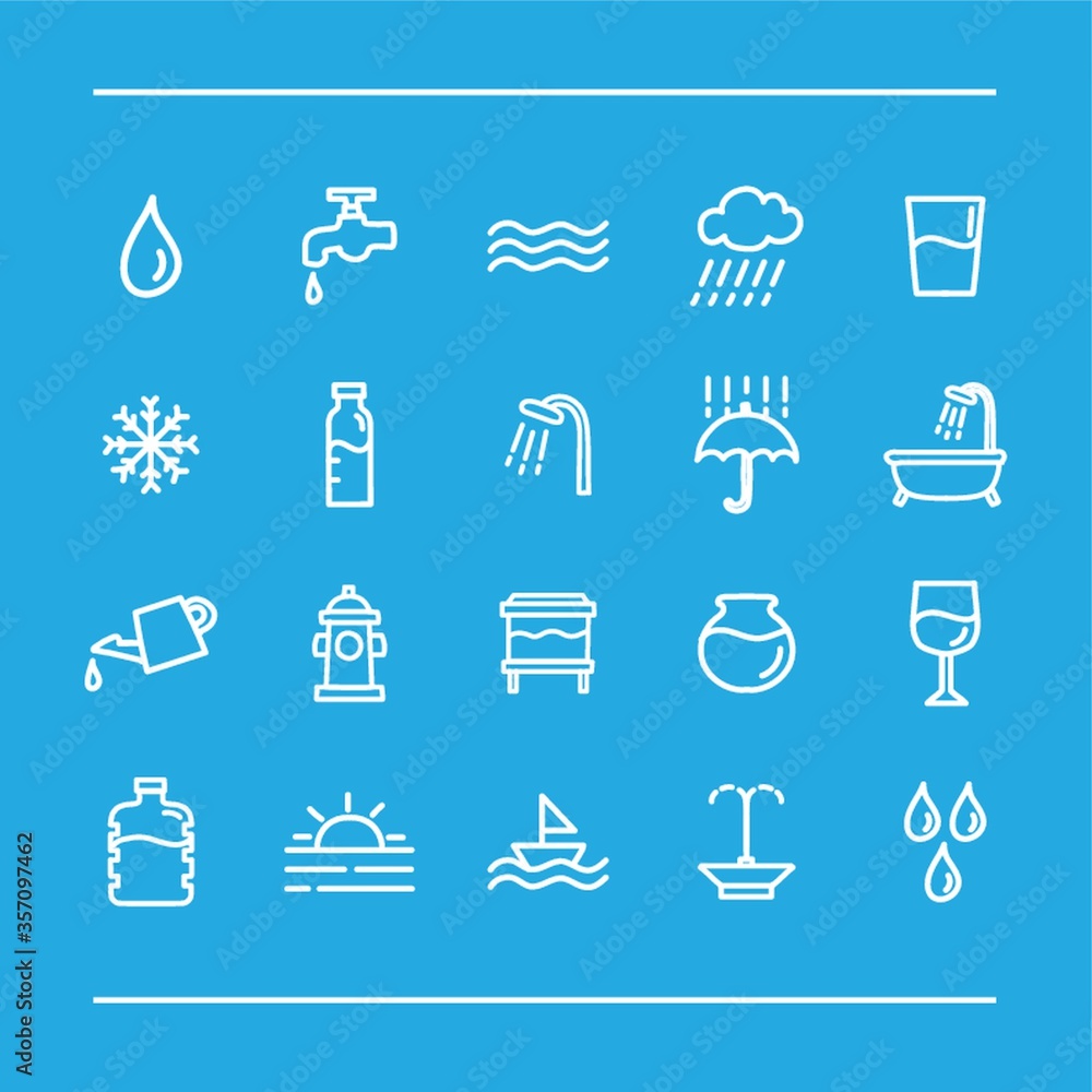 assorted water icons set assorted water icons set