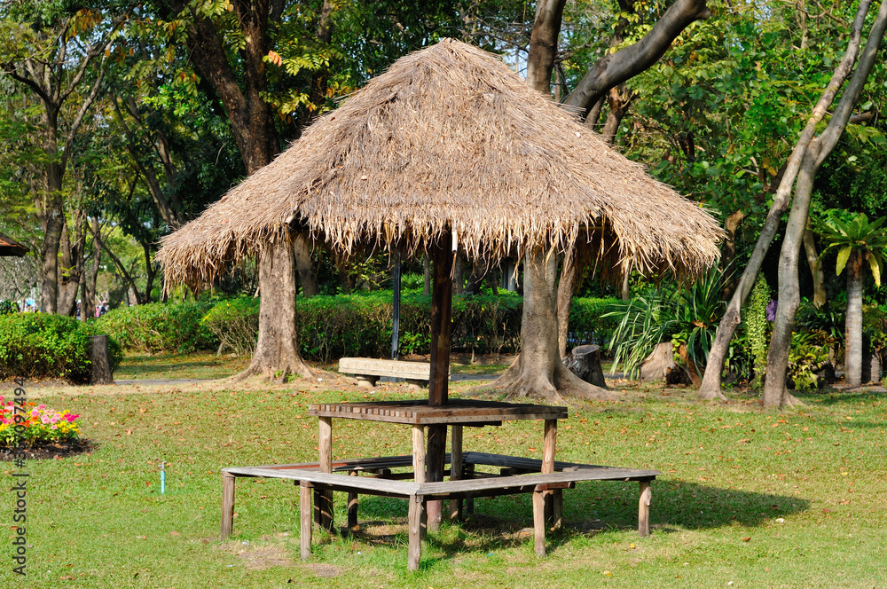 A Hut Shade in a Park