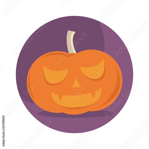 carved pumpkin face