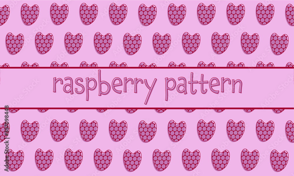 Seamless Raspberry Pattern Vector Seamless Raspberry Pattern Vector