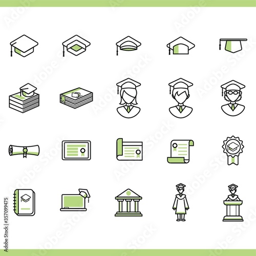 collection of graduation icons