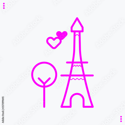 Eiffel Tower Icon in Paris