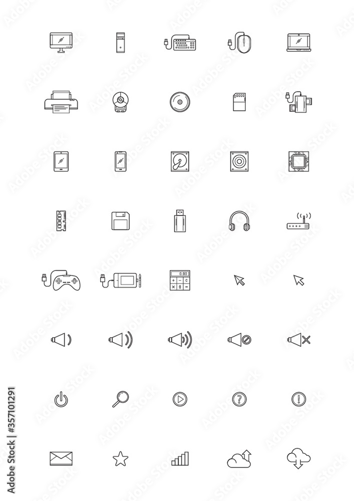 computer icon set computer icon set