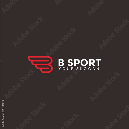 an abstract logo that forms the B initial of letter, suitable for fitness companies, sports, shop sports, product shoes, sports equipment products, t-shirts,
