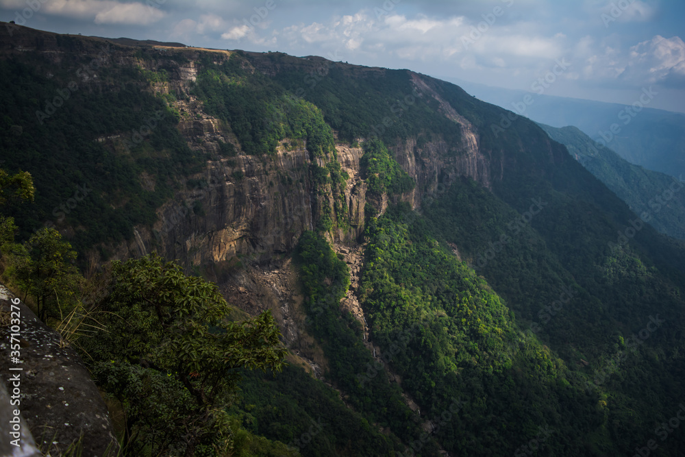 Seven sisters waterfalls near the town of Cherrapunjee in Meghalaya, North-East India.
