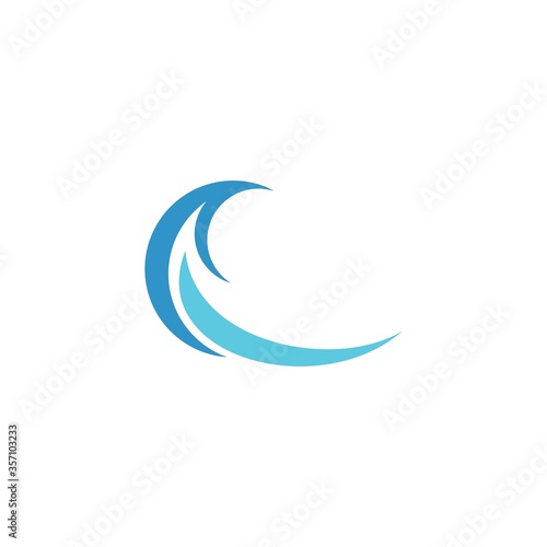 Natural Water wave Logo © siti