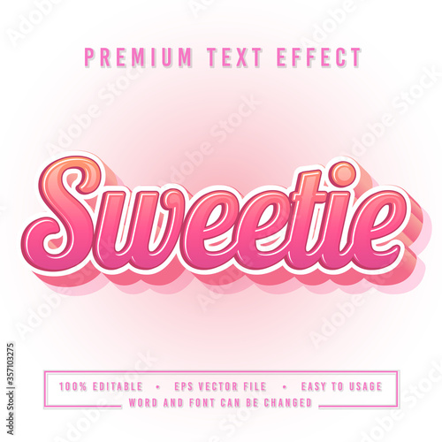 decorative sweetie Font and Alphabet vector