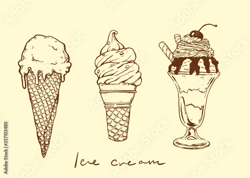 ice cream vector illustration