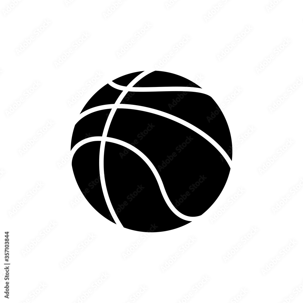 basketball icon glyph style design