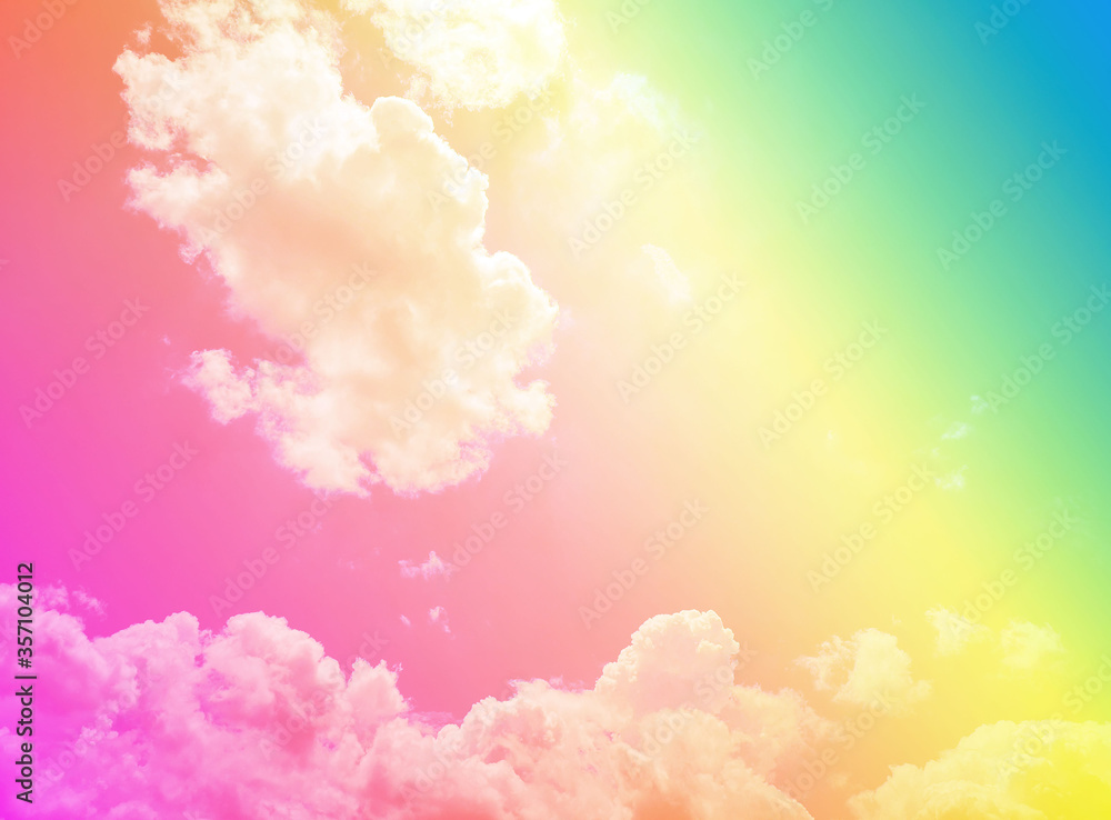 pastel sky and white clouds background
