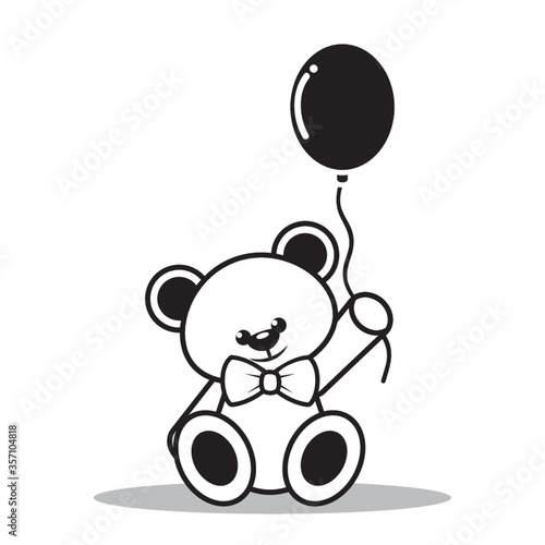 teddy bear with balloon