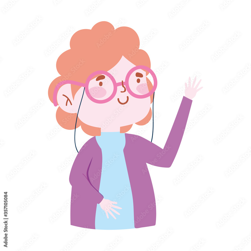 teacher character glasses portrait cartoon isolated icon design white background teacher character glasses portrait cartoon isolated icon design white background