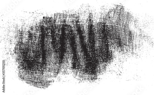 Grunge texture of soft gauze cotton fabric. Abstract monochrome background of coarse crumpled fabric. Vector illustration.