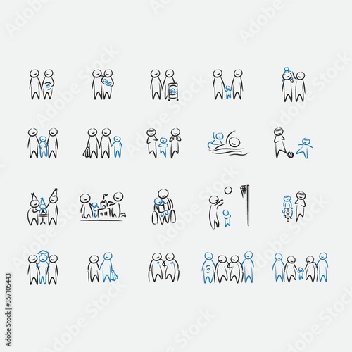 family icons set