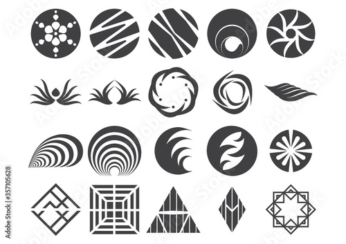 set of abstract icons