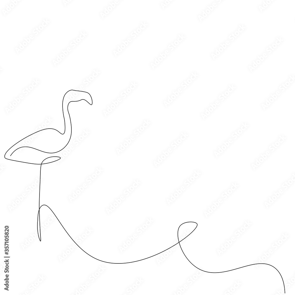Flamingo bird, summer background California design vector illustration Flamingo bird, summer background California design vector illustration