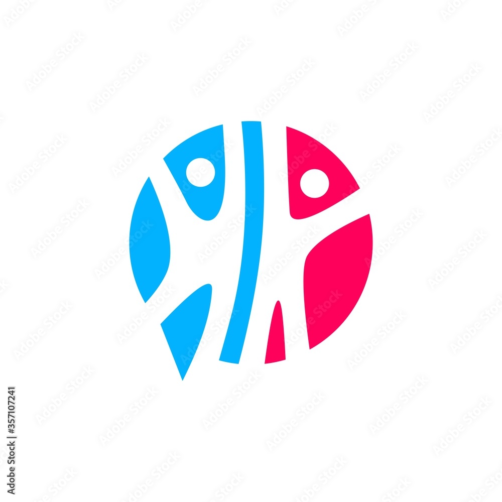 people family together human unity chat bubble logo vector icon people family together human unity chat bubble logo vector icon