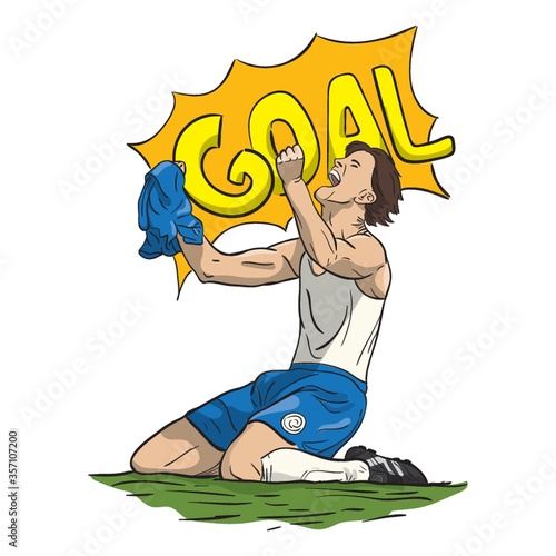 celebration after a goal