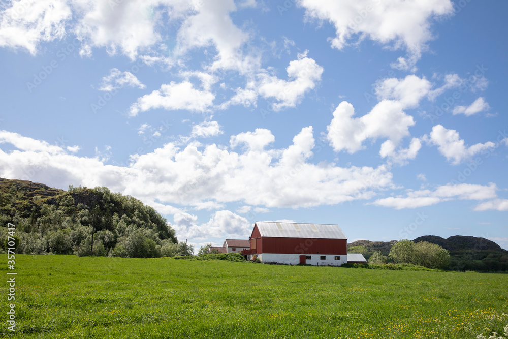 On a bike ride in the farmer's land in the municipality of Sømna, Northern Norway in Nordland county On a bike ride in the farmer's land in the municipality of Sømna, Northern Norway in Nordland county