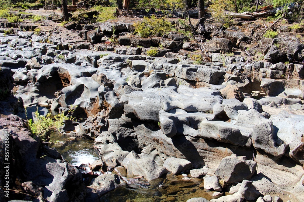 Lava flows  that dried up, very unique geological features.
