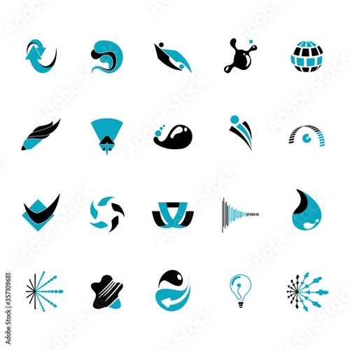 set of abstract icons