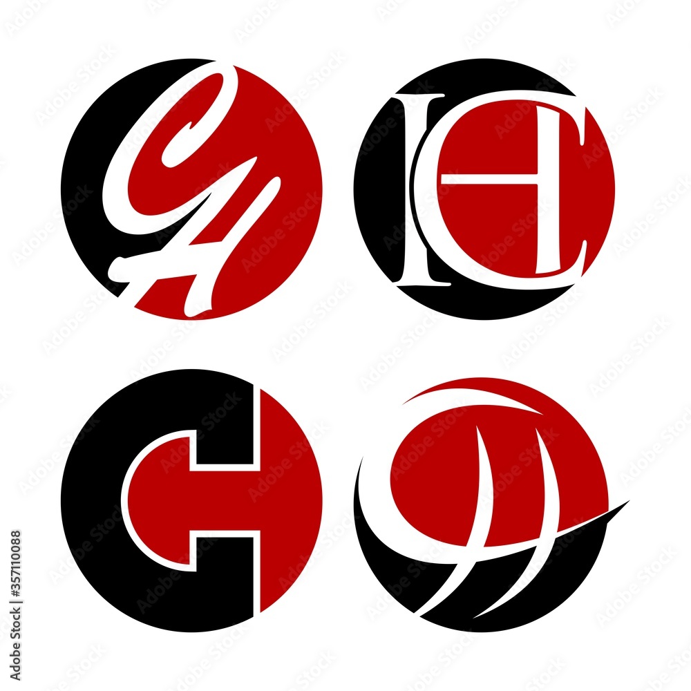 letter hc logo design concept vector letter hc logo design concept vector
