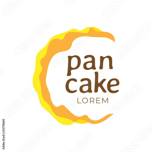 Logo design concept about pancake in vector file.