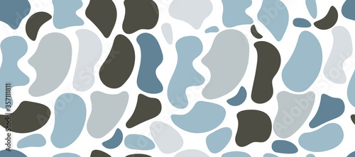 Color spots, seamless random pattern with organic shapes