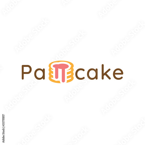 Logo design concept about pancake in vector file.