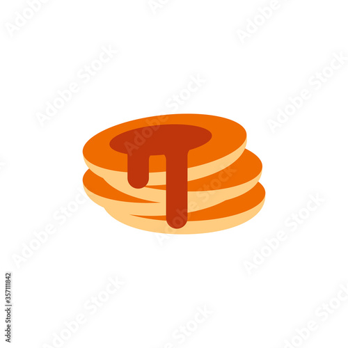 Logo design concept about pancake in vector file.