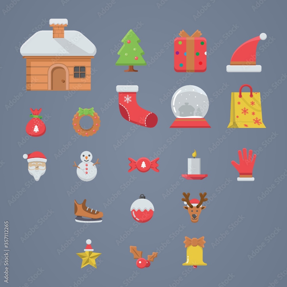 Fototapeta premium christmas icons