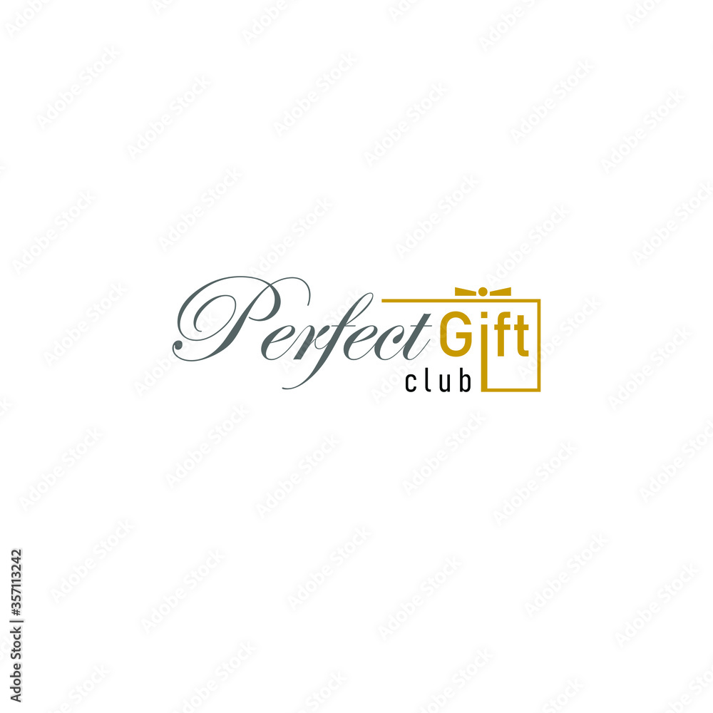 perfect gift club logo vektor illustration perfect gift club logo vektor illustration