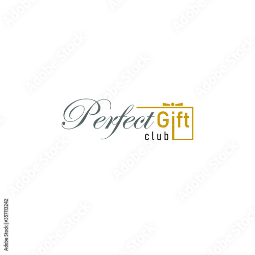 perfect gift club  logo vektor illustration