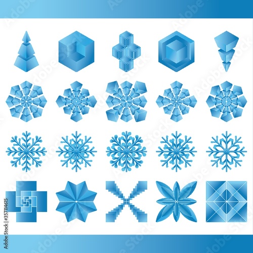 set of abstract icons