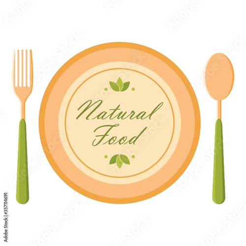 plate with fork and spoon