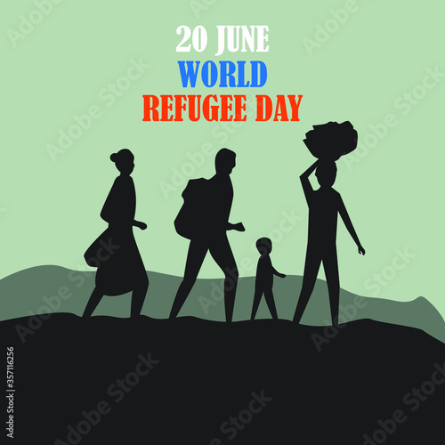 20 June world Refugee day illustration