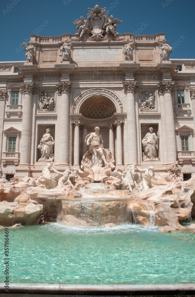 The famous Trevi fountain in Rome 