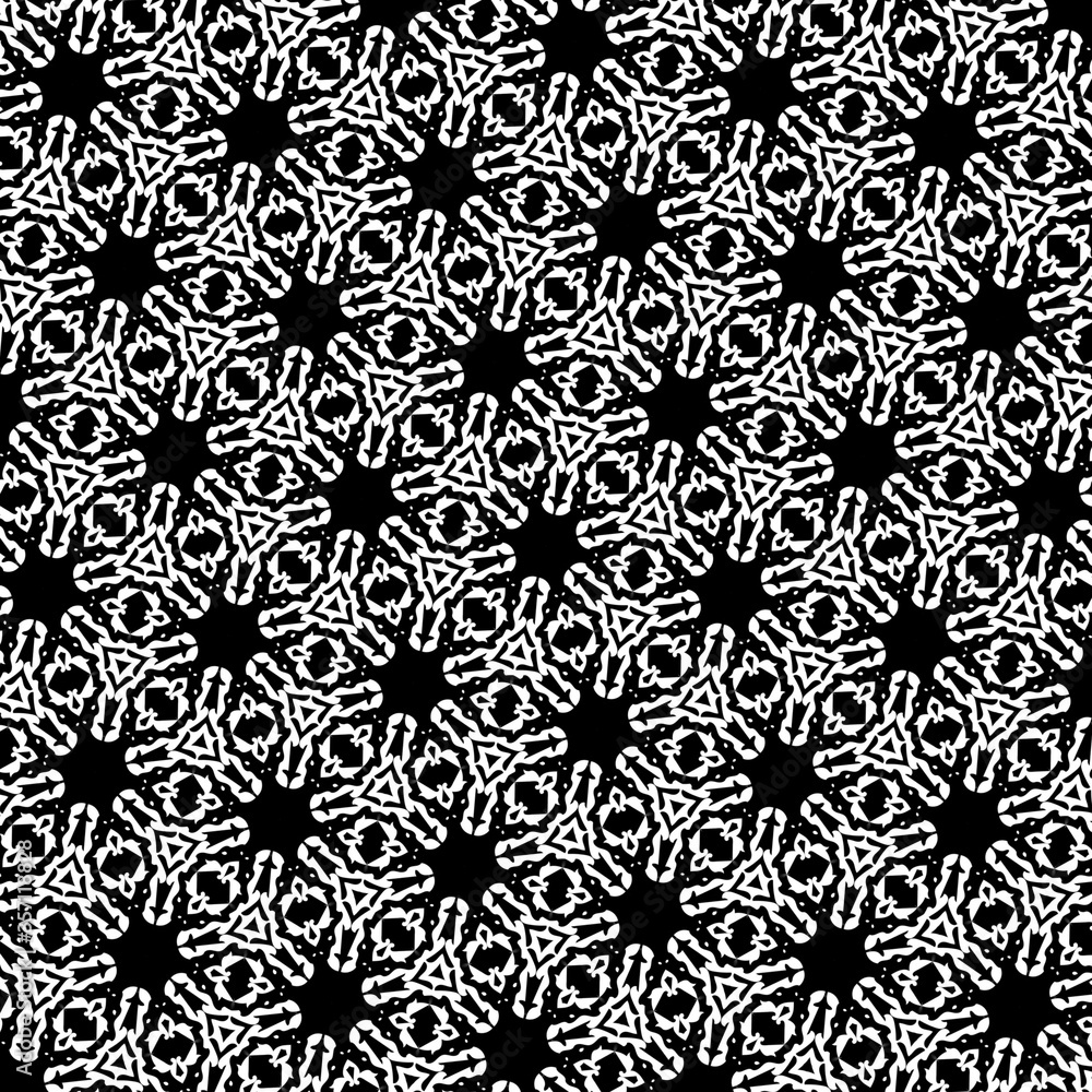 Fototapeta premium Ornament with elements of black and white colors.