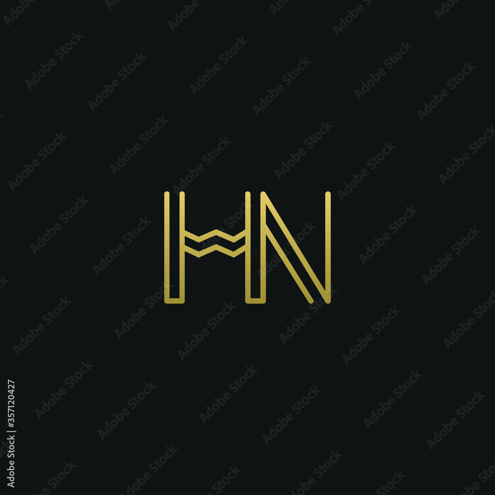 Creative modern elegant trendy unique artistic HN NH N H initial based letter icon logo Creative modern elegant trendy unique artistic HN NH N H initial based letter icon logo