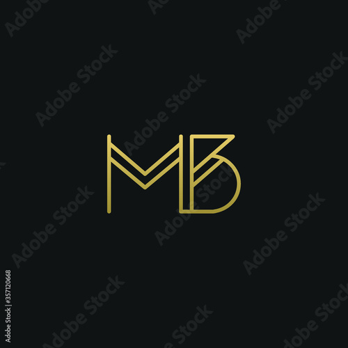 Creative modern elegant trendy unique artistic MB BM M B initial based letter icon logo