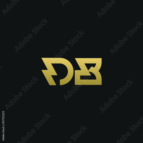 Creative modern elegant trendy unique artistic DB BD B D initial based letter icon logo