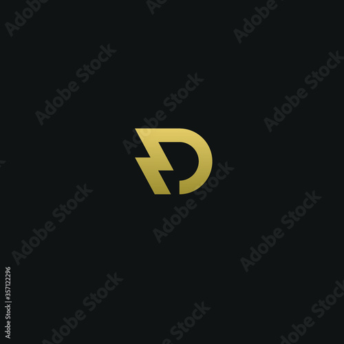 Creative modern elegant trendy unique artistic D DD initial based letter icon logo