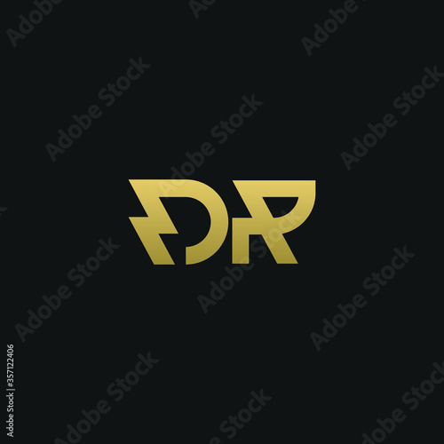 Creative modern elegant trendy unique artistic DR RD R D initial based letter icon logo