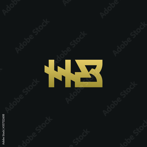 Creative modern elegant trendy unique artistic HB BH B H initial based letter icon logo