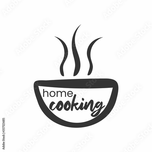Home cooking. Badges, labels and logo elements, retro symbols for bakery shop, cooking club, cafe, or home cooking. Vector emblem