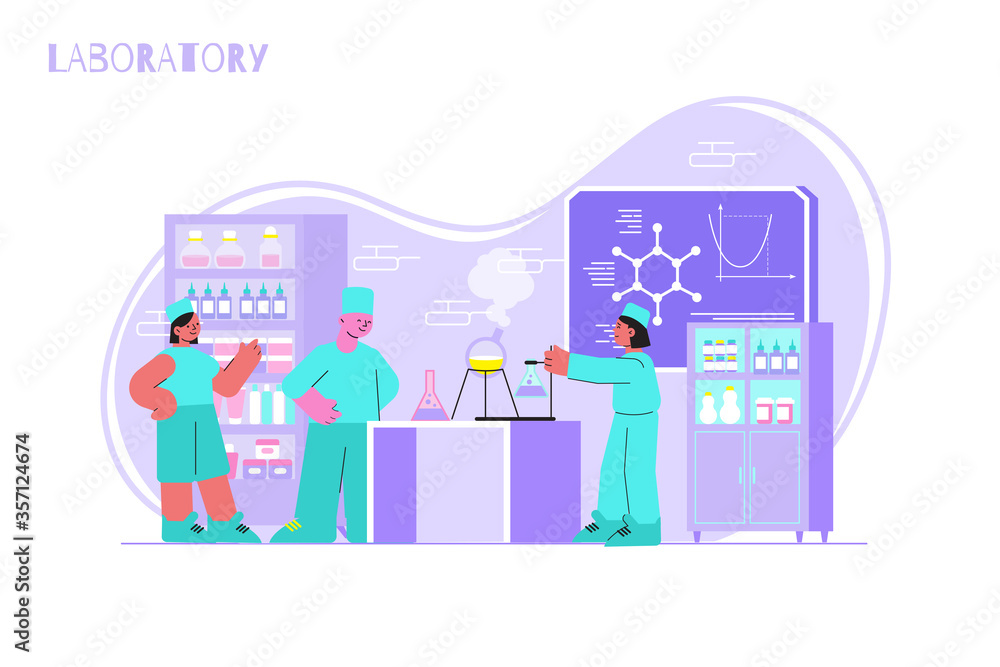 Pharmaceuticals Laboratory Flat Composition Pharmaceuticals Laboratory Flat Composition