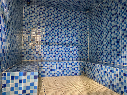 Fotografie Classic steam bath room or sauna room in the spa or gym
